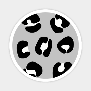 Large, Monochrome, Leopard Spots Pack on Grey Magnet